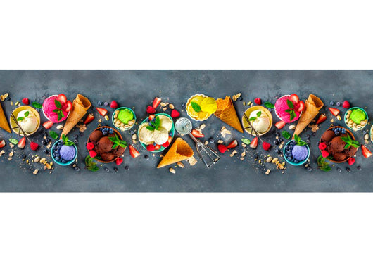 Tappeto Passatoia Cucina Antiscivolo Sottolavello Digitale Disegni Floreali - 50x115 - Gelato