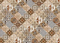 Tappeto Passatoia Cucina Antiscivolo Sottolavello Digitale Dis. Maiolica Marrone - 50x115 - Marrone