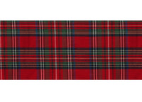 Tappeto Passatoia Con Retro Antiscivolo Disegno Natalina Lurex Tartan Scozzese Rosso - 50x140 - Natalina