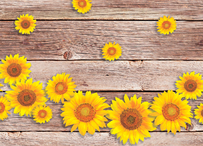 Tappeto Passatoia Cucina Antiscivolo Sottolavello Digitale Fantasie Varie - 50x600 - Onda Girasoli