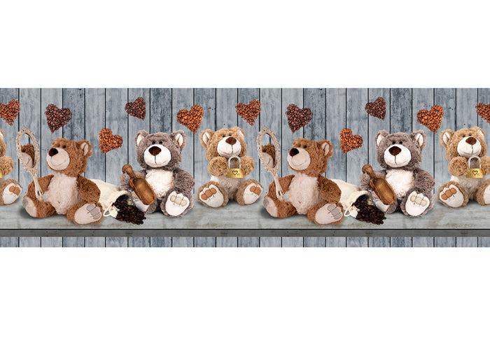 Tappeto Passatoia Antiscivolo Con Stampa Digitale Disegno Orsacchiotti - 50x230 - Orsacchiotti