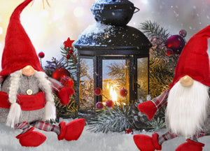 Tappeto Natale Passatoia Cucina Antiscivolo Sottolavello Digitale Elfo Rosso Lanterna 478 - 50x500 - Elfo Rosso Lanterna