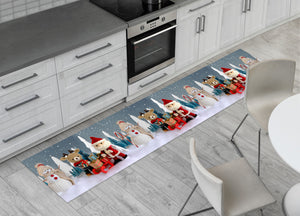 Tappeto Natale Passatoia Cucina Antiscivolo Sottolavello Digitale Pupazzo Maglia 479 - 50x50 - Pupazzo Maglia