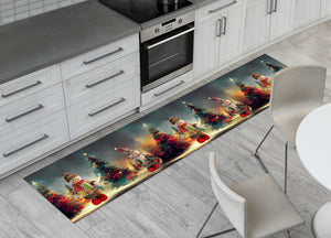 Tappeto Natale Passatoia Cucina Antiscivolo Sottolavello Digitale Pupazzo Albero 481 - 50x400 - Pupazzo Albero