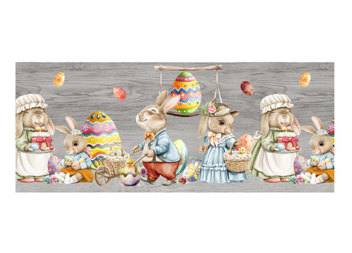 Tappeto Pasqua Passatoia Cucina Antiscivolo Sottolavello Funny Bunny Easter - 50x320 - Bunny Easter
