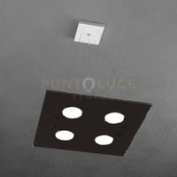 PATH SOSPENSIONE 4+2 LUCI BIEMISSIONE QUADRA MARRONE 1141-S4+2-MA