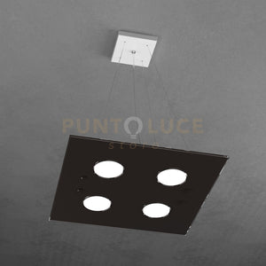 PATH SOSPENSIONE 4 LUCI QUADRA MARRONE 1141-S4-MA