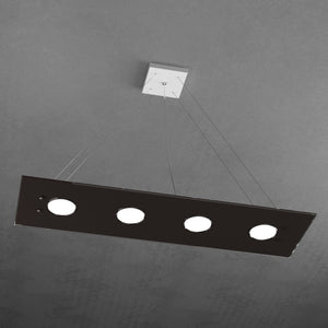 PATH SOSPENSIONE 4 LUCI RETTANGOLARE MARRONE 1141-S4 R-MA