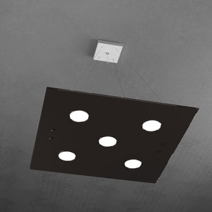 PATH SOSPENSIONE 5+2 LUCI BIEMISSIONE MARRONE 1141-S5+2-MA