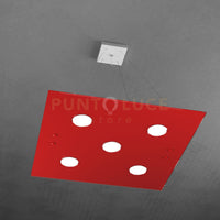 PATH SOSPENSIONE 5+2 LUCI BIEMISSIONE ROSSO 1141-S5+2-RO