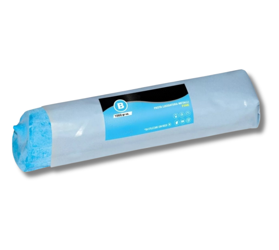 Pasta Abrasiva Lucidante Blu Fine 1 KG Lucidatura Alluminio Cera Per Lucidare Acciaio Inox Metalli Ottone Rame Bronzo Lucida Ferro Legno oro Argento