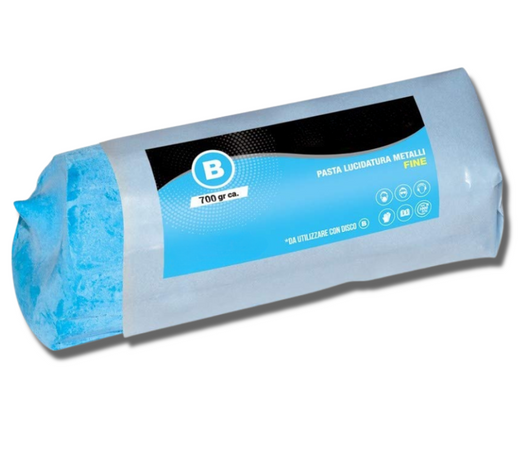 Pasta Abrasiva Lucidante Blu Fine 700 gr Lucidatura Alluminio Cera Per Lucidare Acciaio Inox Metalli Ottone Rame Bronzo Lucida Ferro Legno oro Argento
