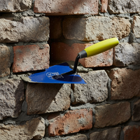 Cazzuola ancora a punta tonda 16 cm con manico in gomma