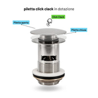 Miscelatore monocomando per bidet serie jazz installazione rapida con piletta click clack *** finitura- nickel spazzo...