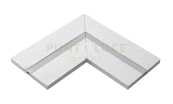 PCALA2- RACCORDO MEDIO A "L" PER PROFILI/STRISCE LED 2 PEZZI PER CARRARA "M"