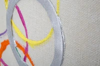 Dipinto Su Tela Floating Circles -A- Cm 80X3X80