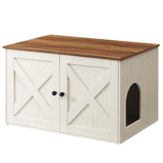 Lettiera rustica per gatti marrone e nera 80 x 53 x 50 cm 12_0006338