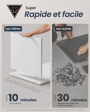 Lettiera per gatti di grandi dimensioni 80 x 50 x 50 cm porta con apertura a pressione tavolo moderno e minimalista bianco 12_0006045