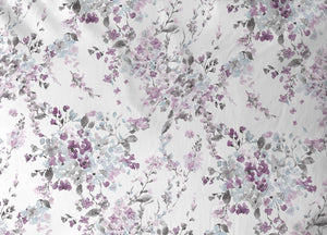 Copritrapunta Sacco Per Trapunta 100% Cotone Disegno Floreale Acquarello - Singolo - Acquarello