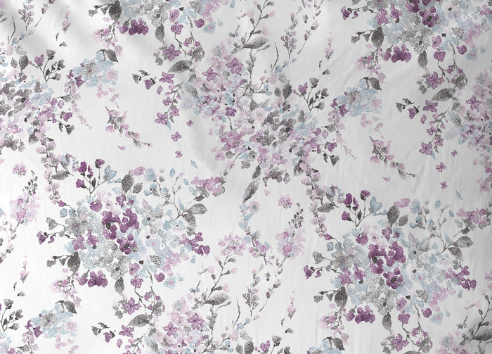 Copritrapunta Sacco Per Trapunta 100% Cotone Disegno Floreale Acquarello - Singolo - Acquarello