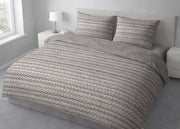 Sacco Copripiumino In 100% Cotone Made Italy Disegno Baia - Matrimoniale - Beige