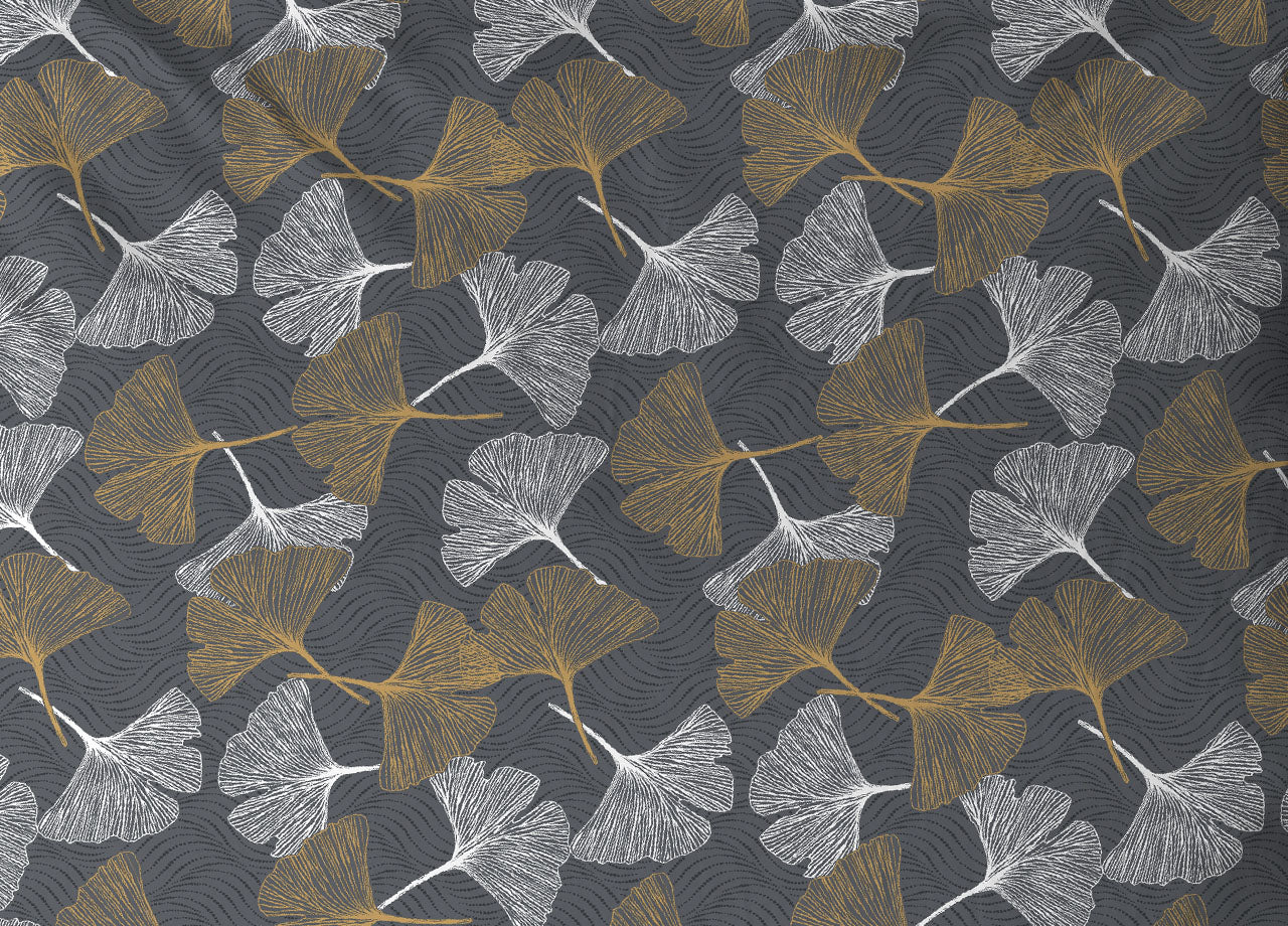 Completo Lenzuola Camper Roulotte 100% Cotone PERSONALIZZABILE Varie Fantasie - Matrimoniale - Ginko Giallo