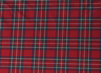 Copritrapunta Sacco Per Trapunta 100% Cotone Disegno Scozzese Kilt - Singolo - Rosso