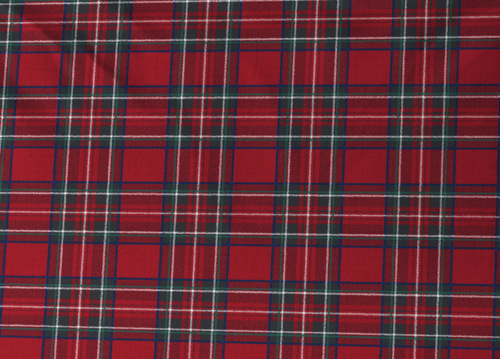 Copritrapunta Sacco Per Trapunta 100% Cotone Disegno Scozzese Kilt - Singolo - Rosso