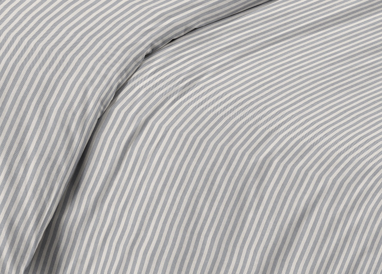 Sacco Copripiumino Piumone Letto In 100% Cotone Made Italy Vari Disegni RP - 2 Piazze - Bastoncino Grigio