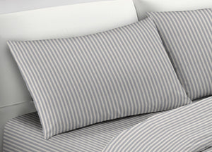 Sacco Copripiumino Piumone Letto In 100% Cotone Made Italy Vari Disegni RP - 2 Piazze - Bastoncino Grigio