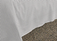 Completo Lenzuola Letto Camera In 100% Cotone Made Italy Vari Disegni RP - Piazza 1-2 - Bastoncino Grigio