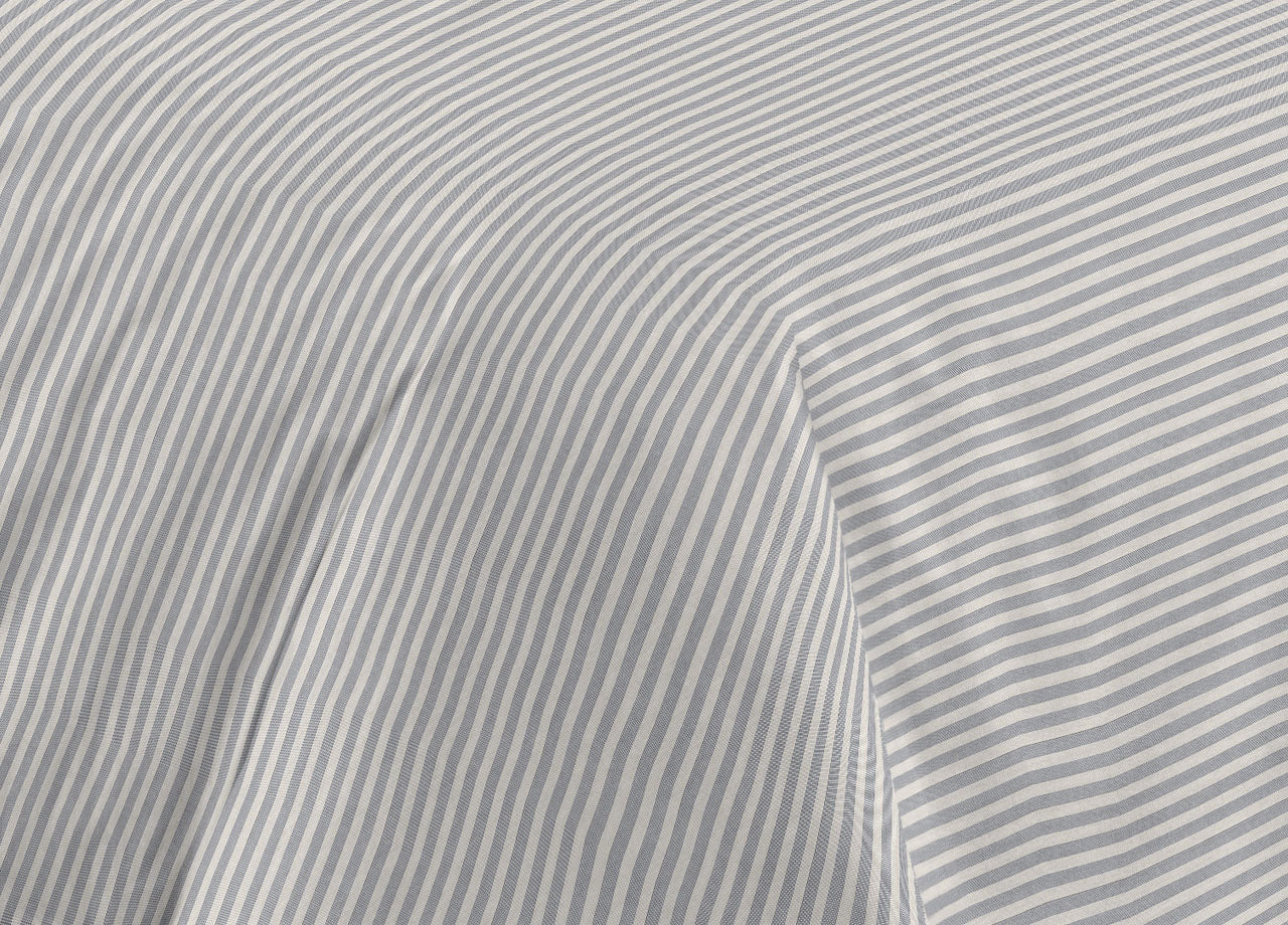 Sacco Copripiumino Piumone Letto In 100% Cotone Made Italy Vari Disegni RP - 2 Piazze - Bastoncino Grigio