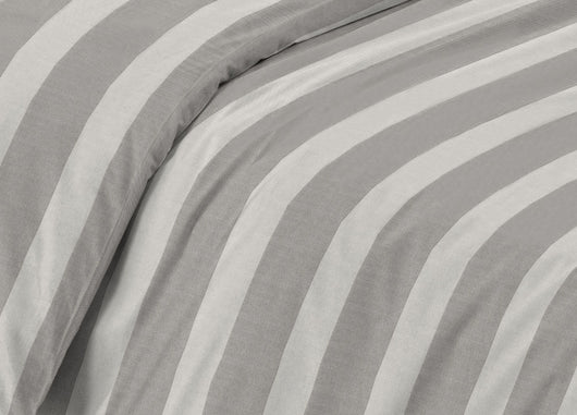 Completo Lenzuola Letto Camera In 100% Cotone Made Italy Vari Disegni RP - Piazza 1-2 - Riga Larga Grigio