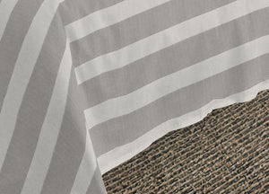 Completo Lenzuola Letto Camera In 100% Cotone Made Italy Vari Disegni RP - Piazza 1-2 - Riga Larga Grigio