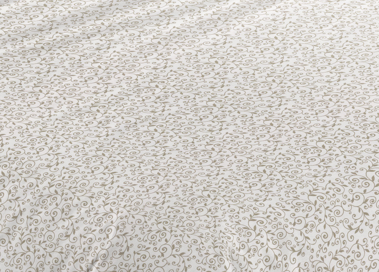 Completo Lenzuola Letto Camera In 100% Cotone Made Italy Vari Disegni RP - 1 Piazza - Stefy Beige