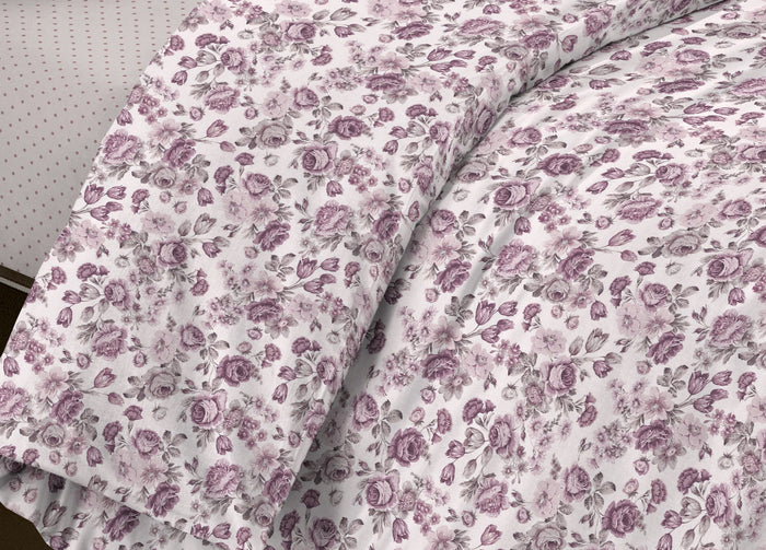 Completo Lenzuola Letto Camera In 100% Cotone Made Italy Vari Disegni RP - 1 Piazza - Susan Rosa