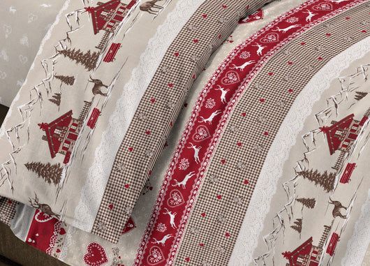 Sacco Copripiumino Piumone Letto In 100% Cotone Made Italy Vari Disegni RP - 2 Piazze - Valbadia