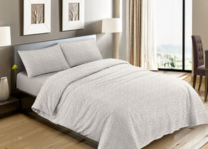 Completo Lenzuola Letto Camera In 100% Cotone Made Italy Vari Disegni RP - 1 Piazza - Stefy Beige