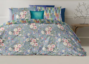 Copripiumino Double Face Matrimoniale Digitale Cotone Percalle Loft Acquarello