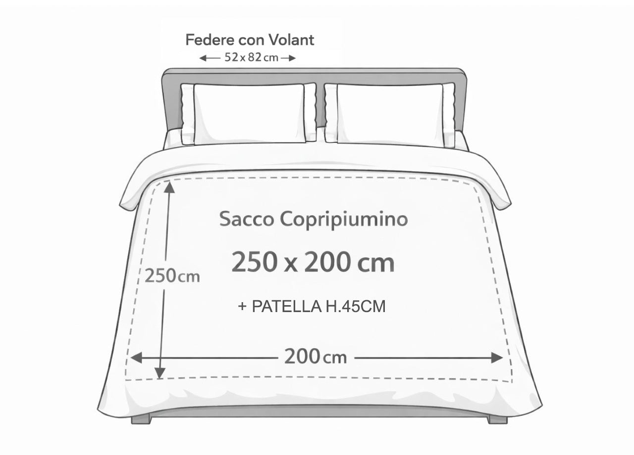 Parure Copripiumino Matrimoniale Raso Cotone Floreale Dis. Lavinia