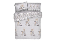 Copripiumino Sacco Piumone Pensieri Delicati Cotone Disegno Renna - Matrimoniale - Beige