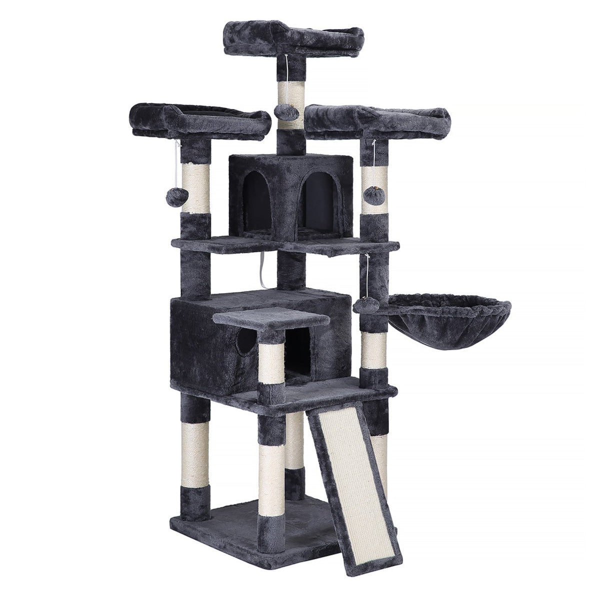 Torre gioco per gatti XXL 168 cm grigio antracite 12_0003919