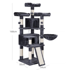 Torre gioco per gatti XXL 168 cm grigio antracite 12_0003919