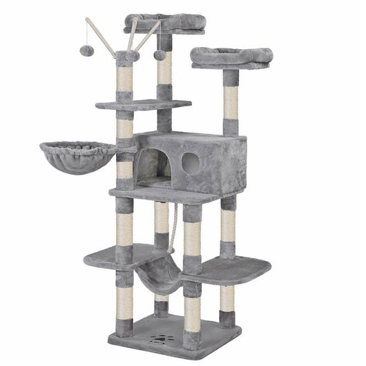 Torre gioco per gatti XXL 164 cm grigio chiaro 12_0001151