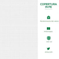 Serra da Giardino a Casetta con Copertura in PE, Serra per Orto con Picchetti e Bordi Estesi per Piante e Fiori, 120x60x60cm, Bianco