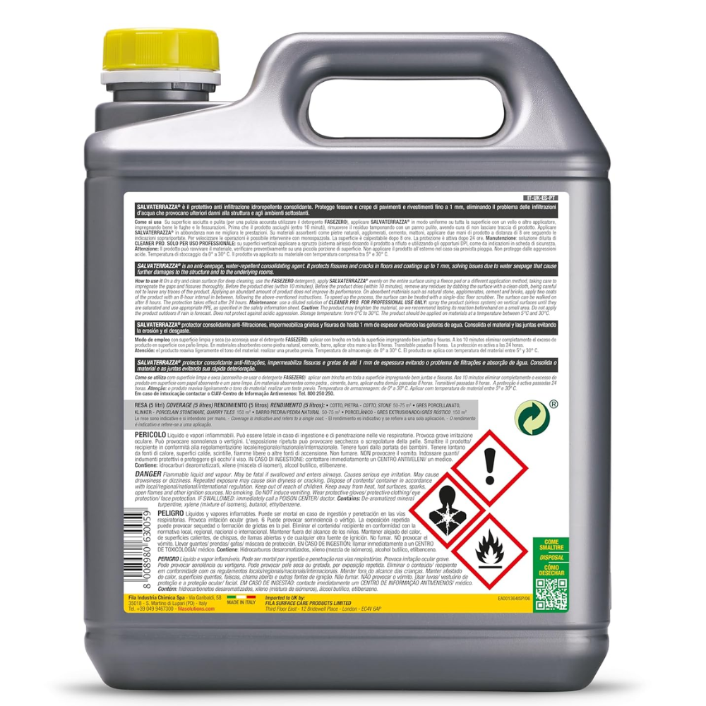 Salvaterrazza protettivo anti infiltrazione idrorepellente consolidante *** formato 5 lt, confezione 1