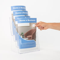 Porta depliant da banco 4 tasche A4