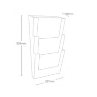 Portadepliant a parete 3 tasche A4