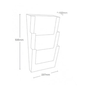 Portadepliant a parete 3 tasche A4