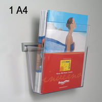Portadepliant in plexi con barra 1 vaschetta A4